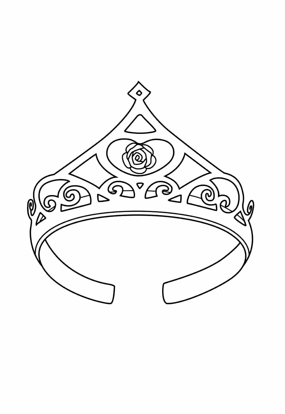 Desenho de Coroa de Princesa para colorir