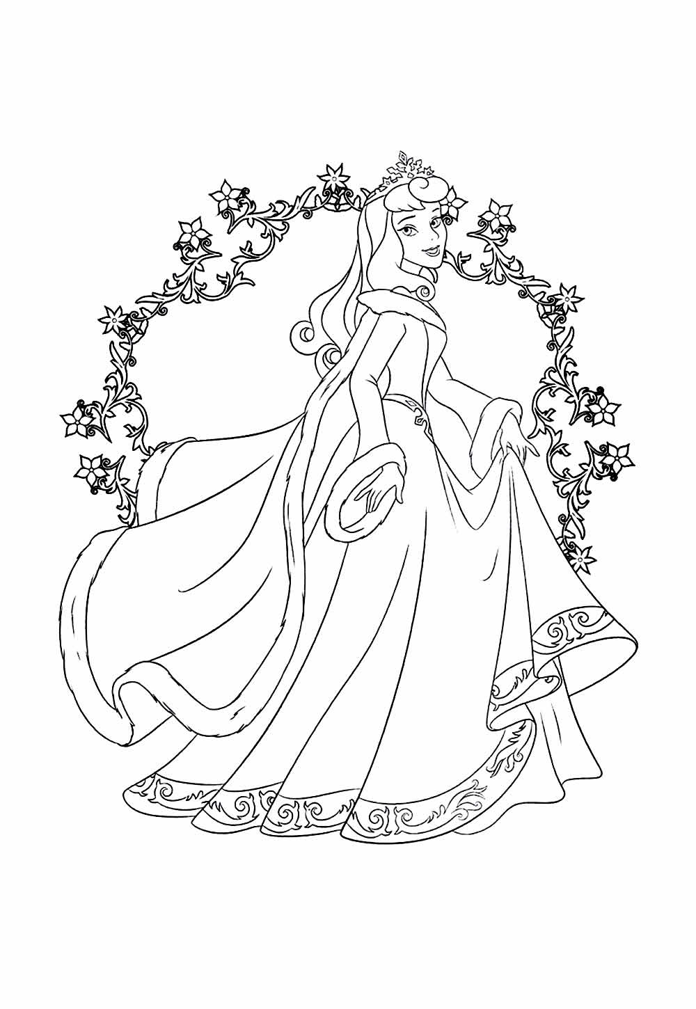 Desenho de Princesa para pintar