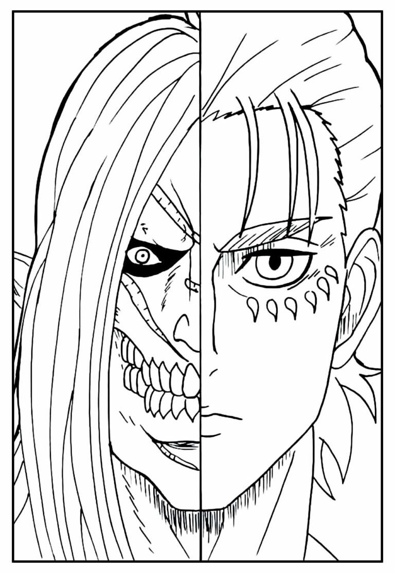 Desenhos de Attack on Titan para colorir - Bora Colorir