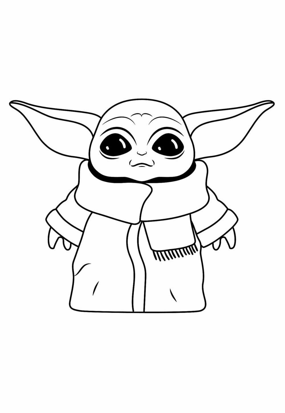 Baby Yoda para pintar