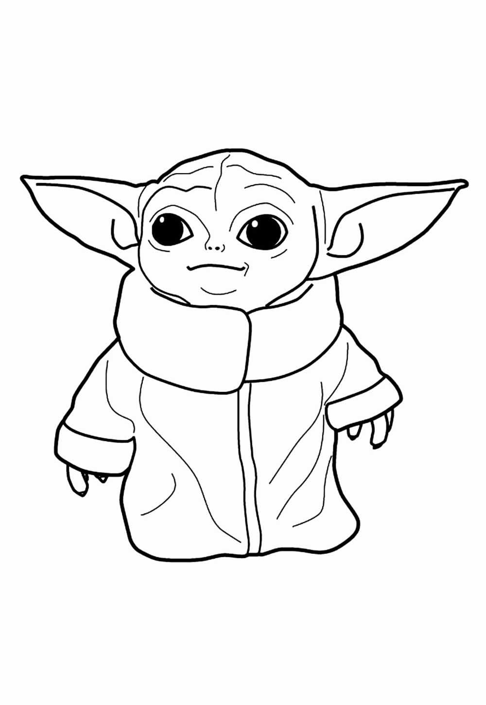 Baby Yoda para colorir
