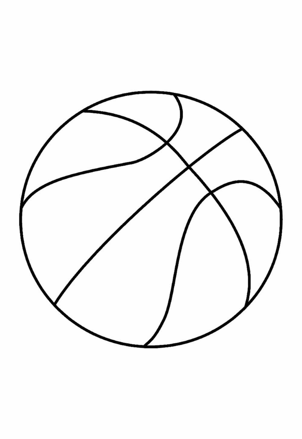 Desenho de Bola de Basquete para colorir