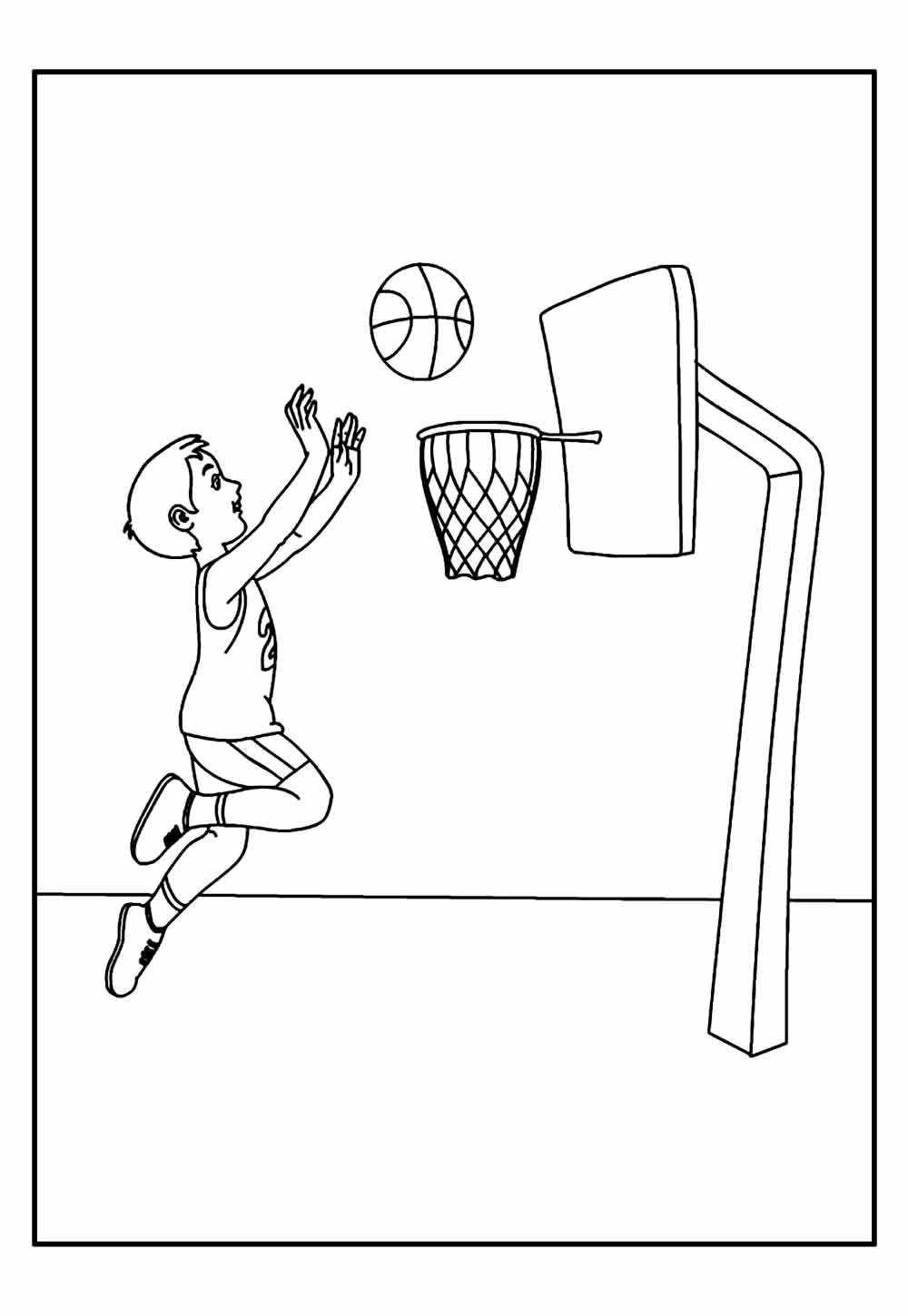 Desenho Basquete Pintar