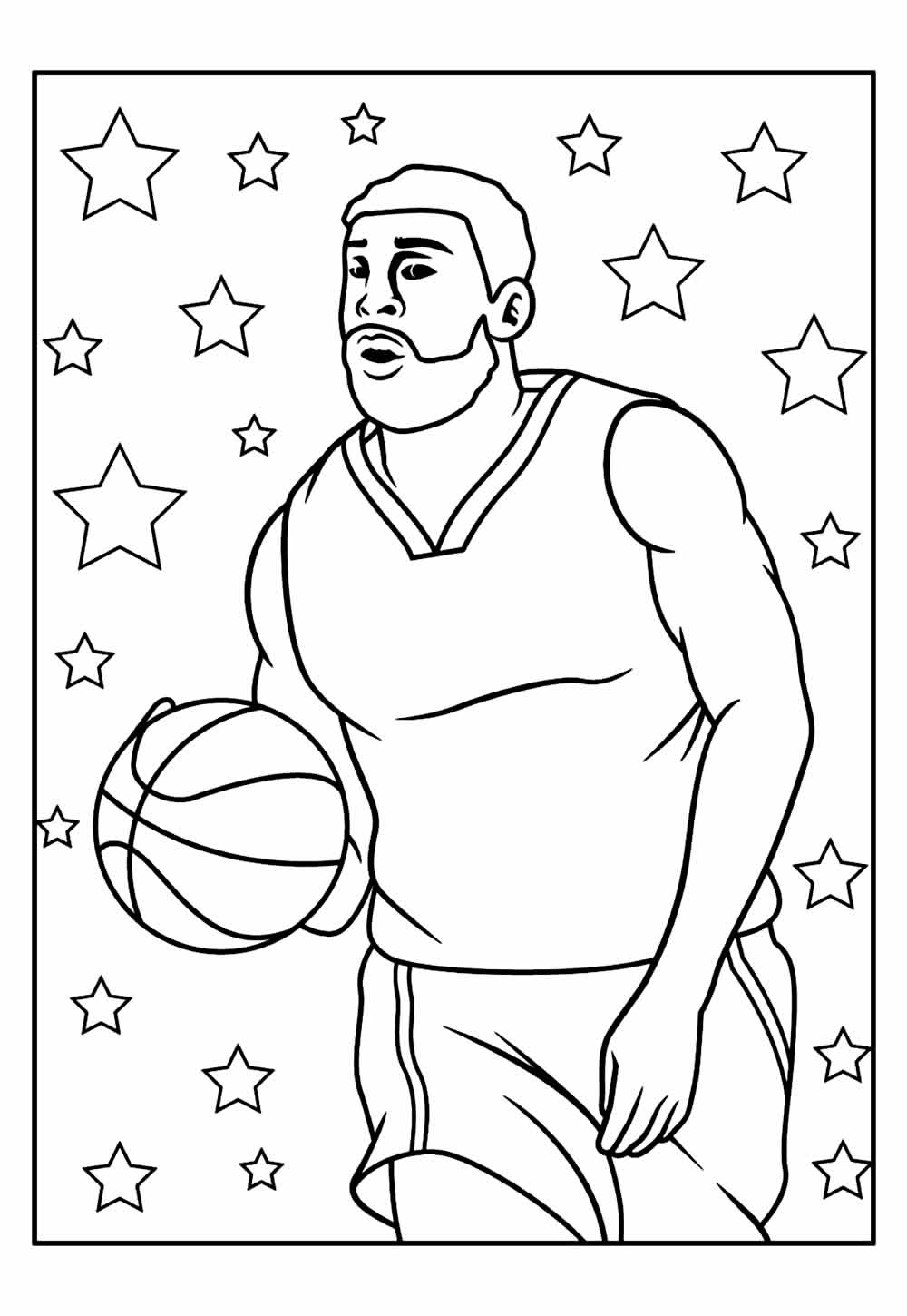 Desenhos de Basquete para Colorir