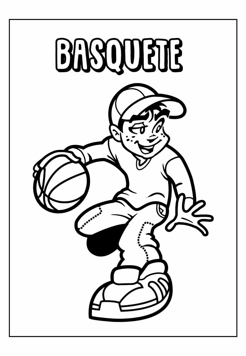 Desenhos Educativos de Basquete para imprimir