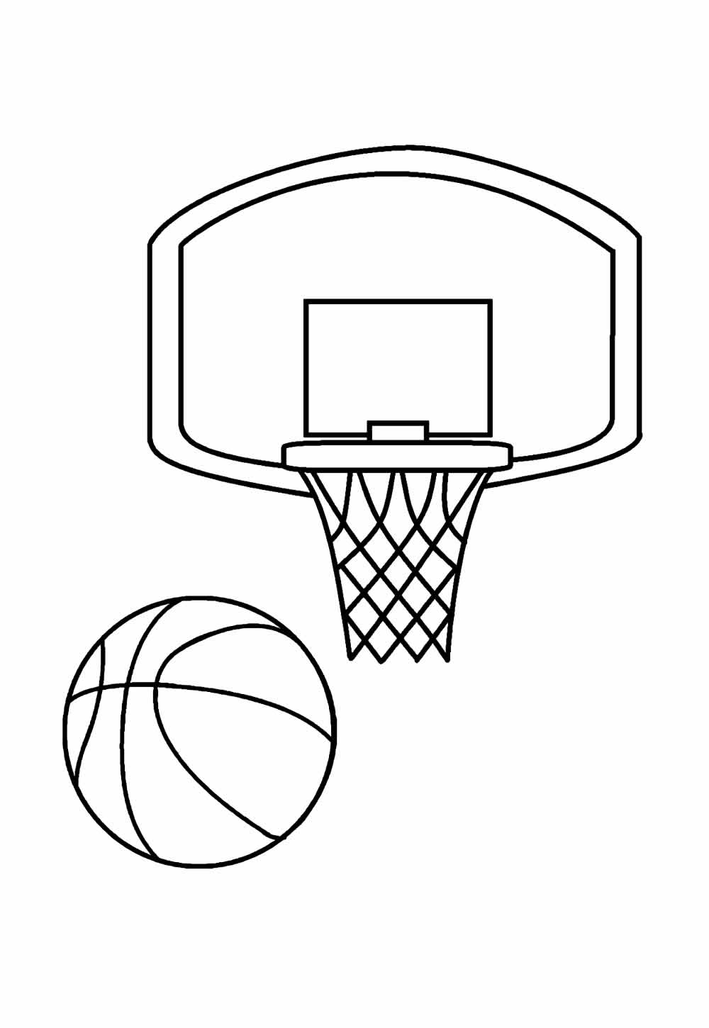 Desenhos Basquete para pintar - Cesta