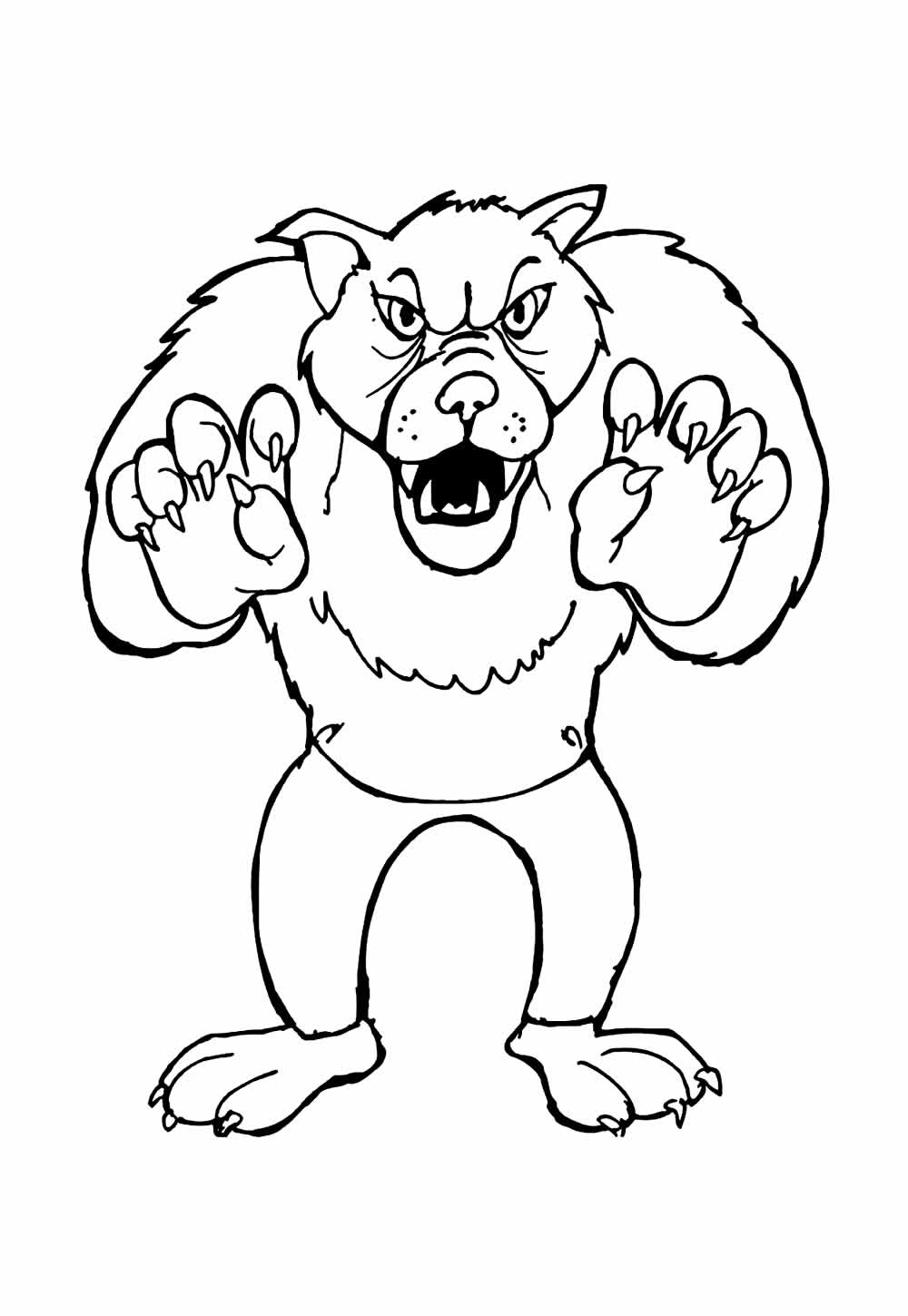 lobo mau desenho para colorir