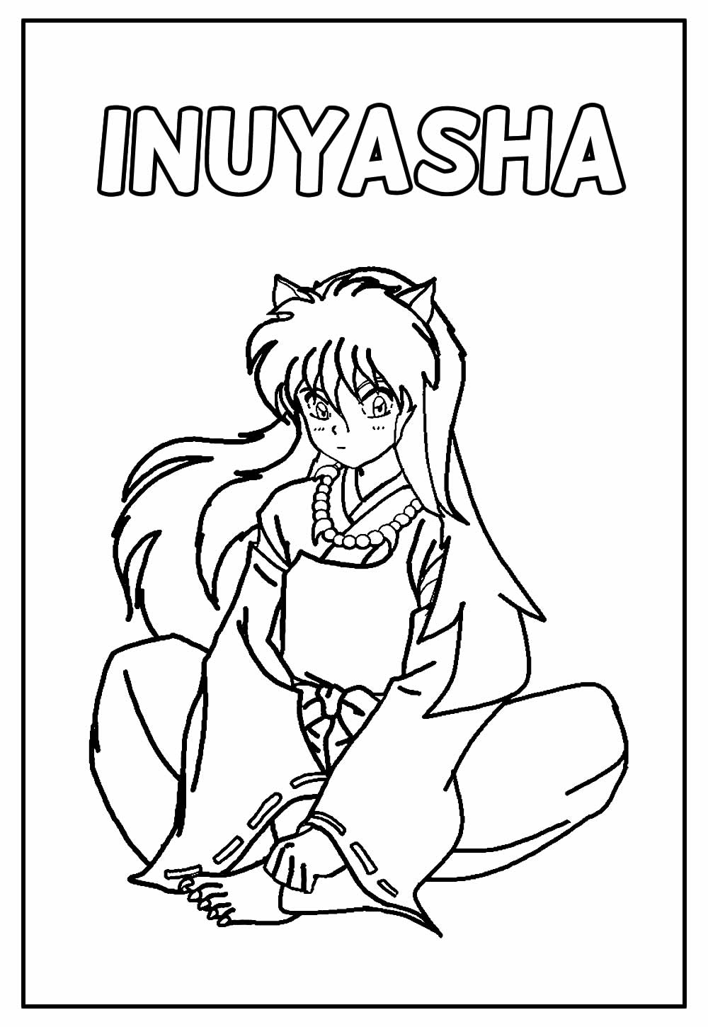 Desenhos de InuYasha para Pintar e Colorir - Pinte Online