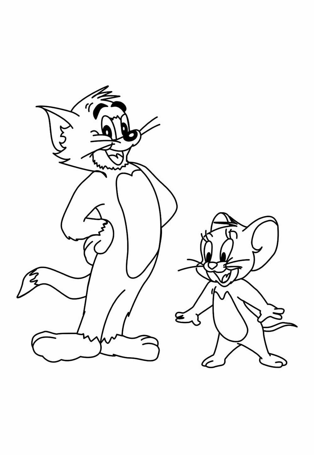 Desenho de Tom e Jerry para colorir