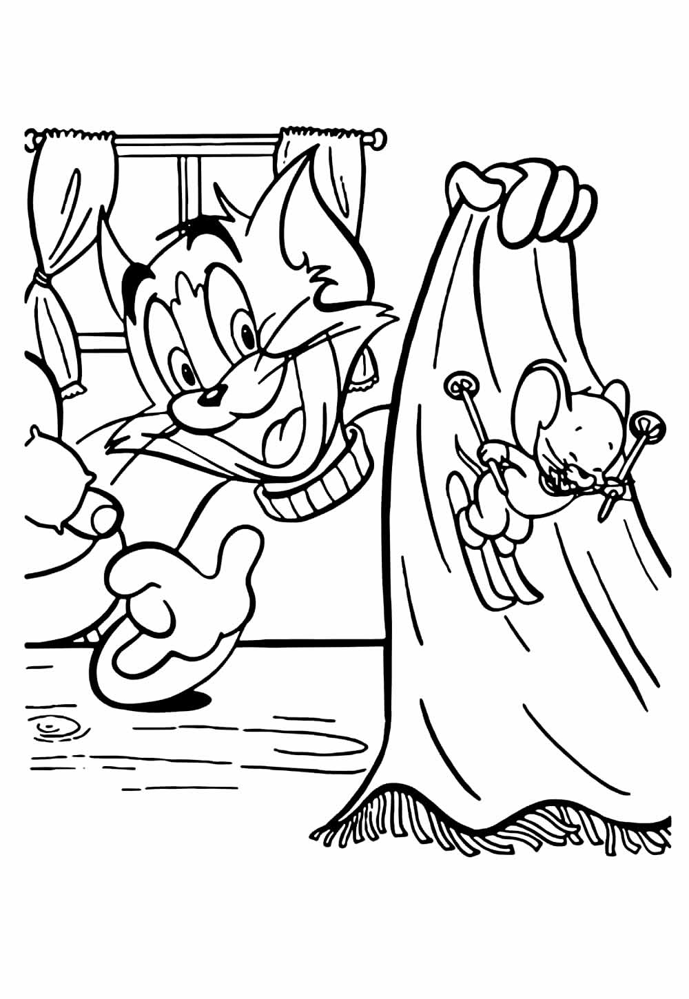 Tom e Jerry para colorir