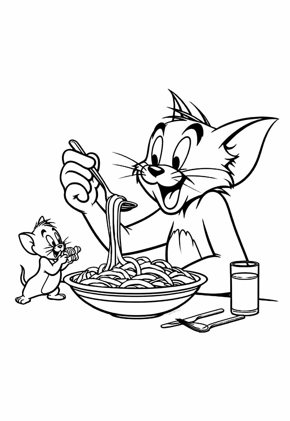 Desenho Colorir Tom e Jerry