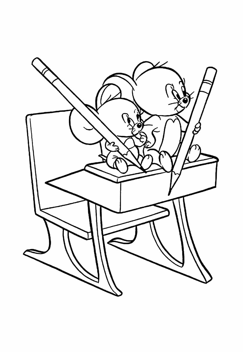 Desenho para colorir de Tom e Jerry