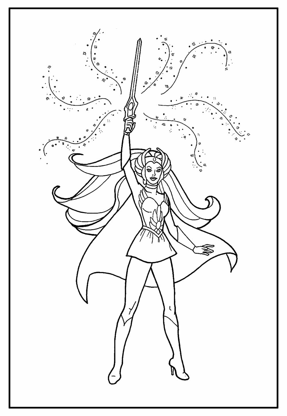 Desenho para pintar - She-Ra