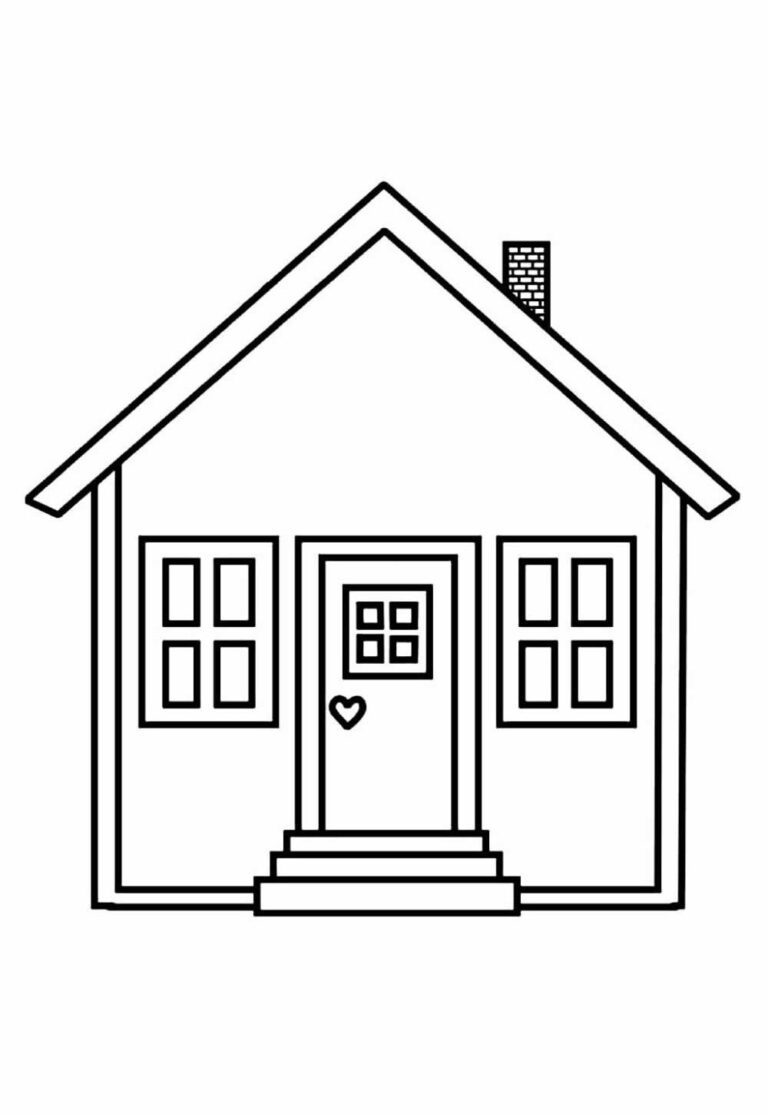 Desenhos de Casa para colorir - Bora Colorir