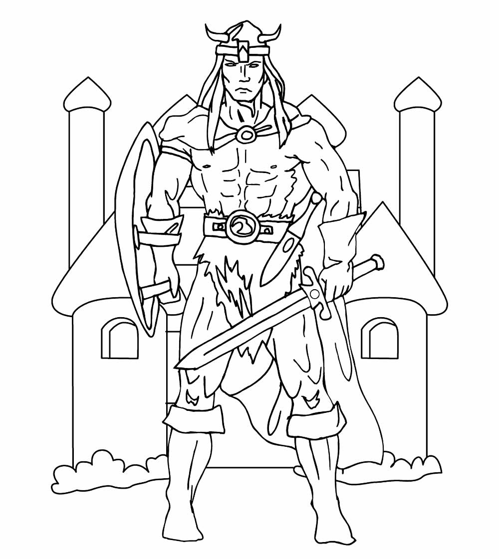 Desenho de Viking para colorir