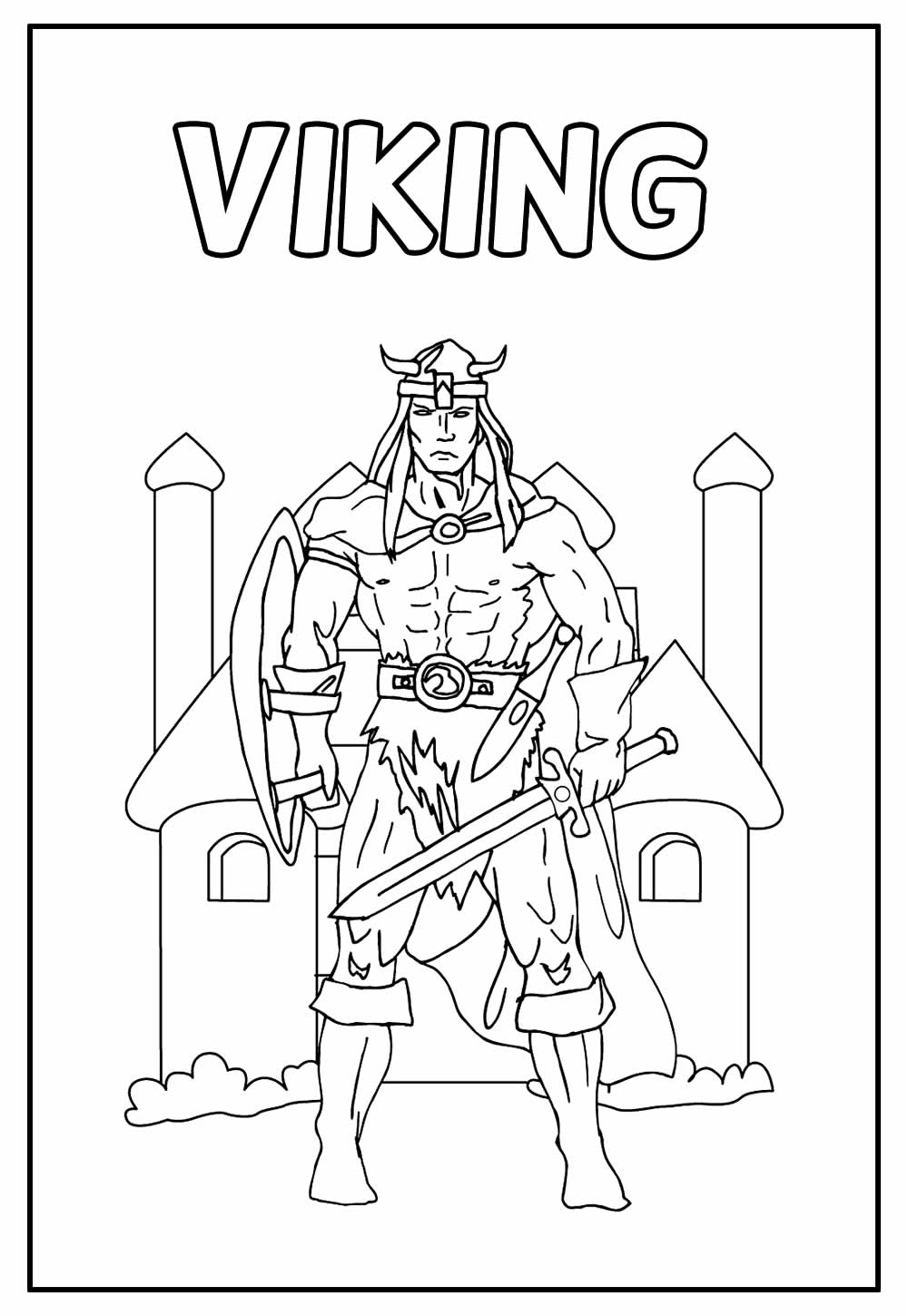 Desenho Educativo de Viking para colorir