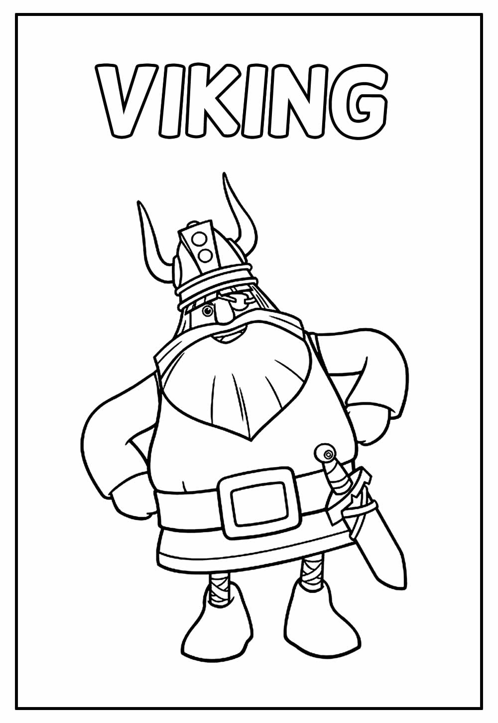 Desenho Educativo de Viking