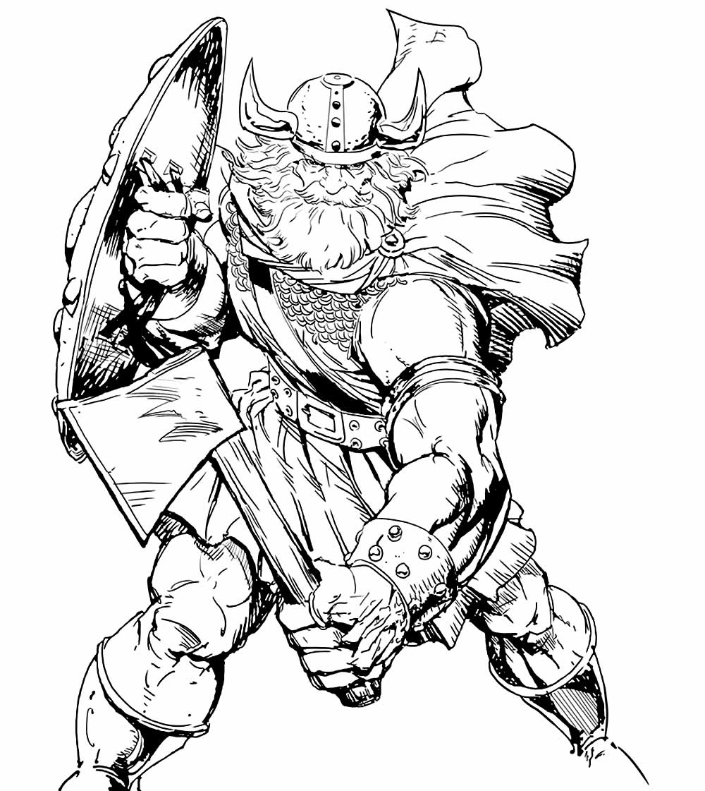 Desenho de Viking para colorir