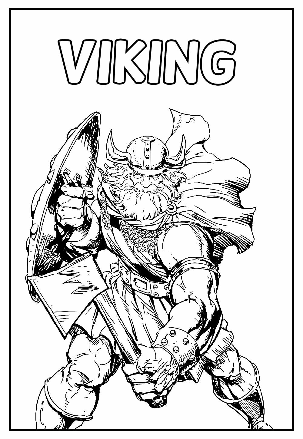 Desenho Educativo de Viking para colorir