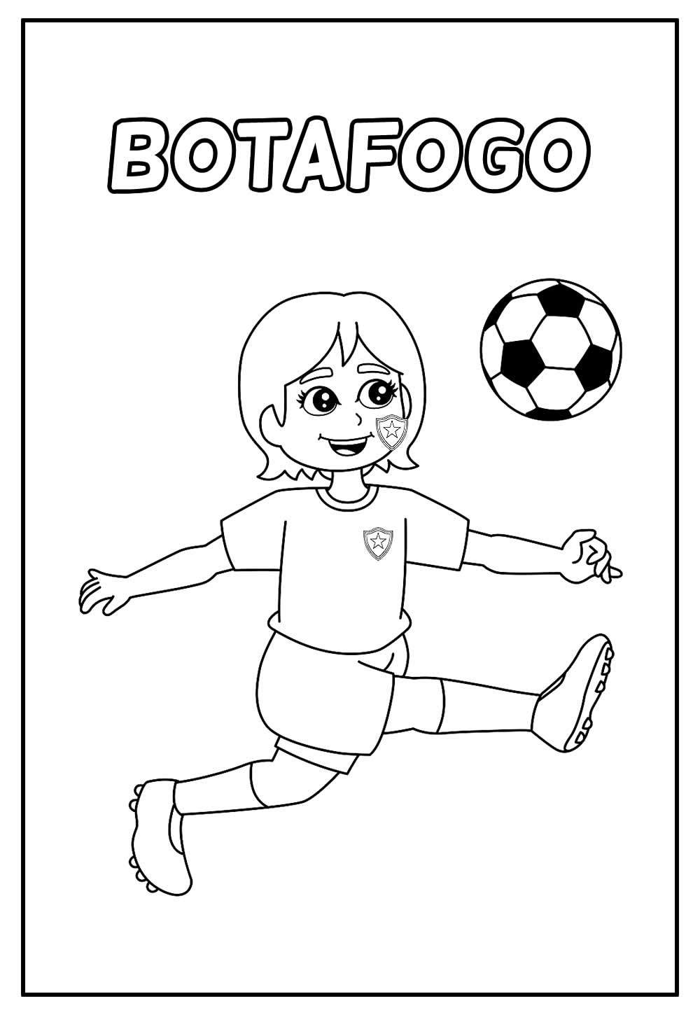 Desenho Educativo de Botafogo para colorir