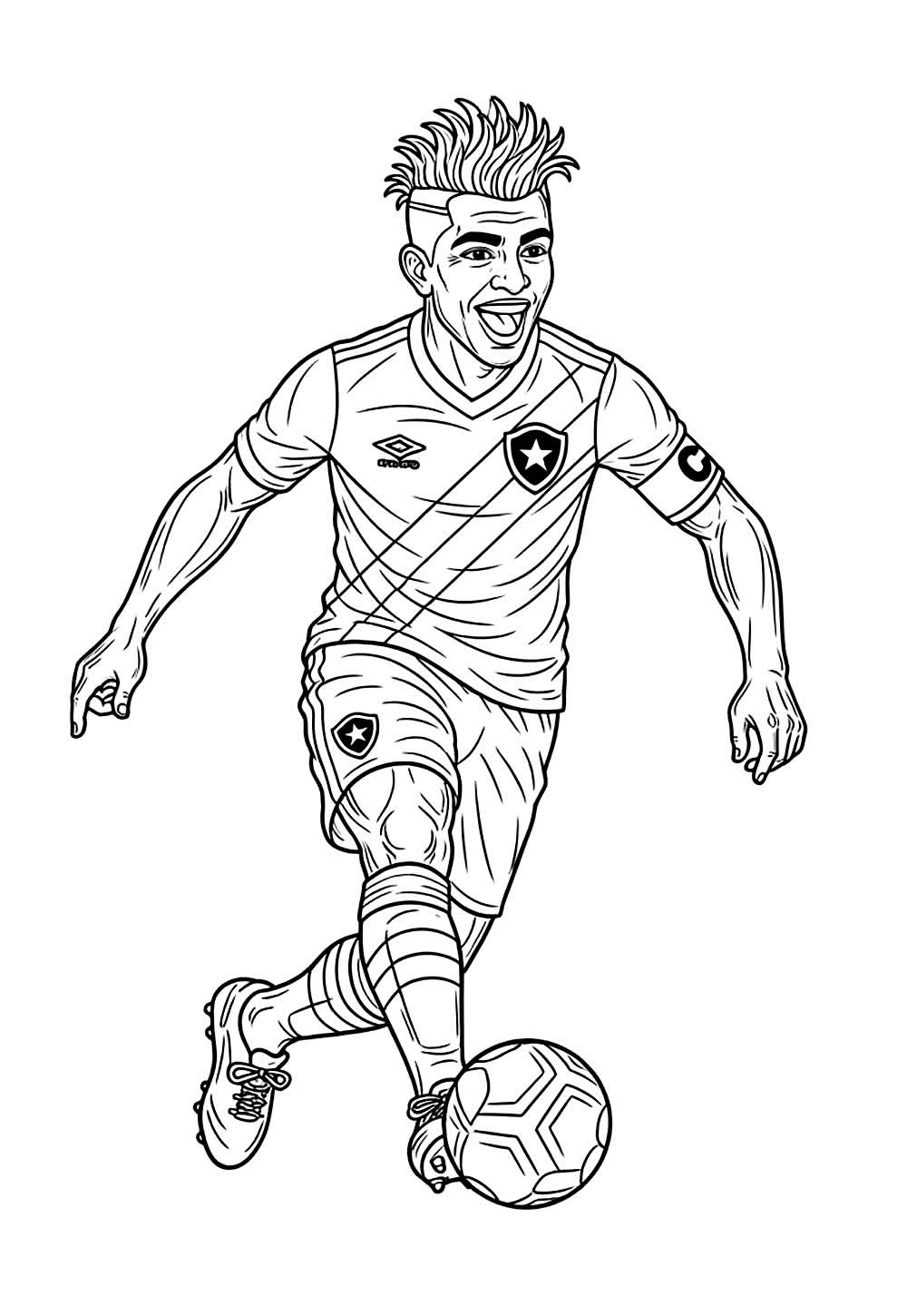 Desenho do Botafogo para colorir e pintar