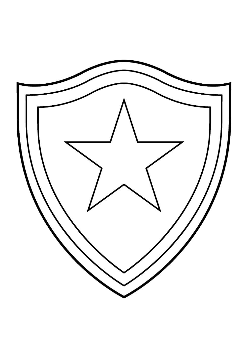 Desenho do Botafogo para pintar