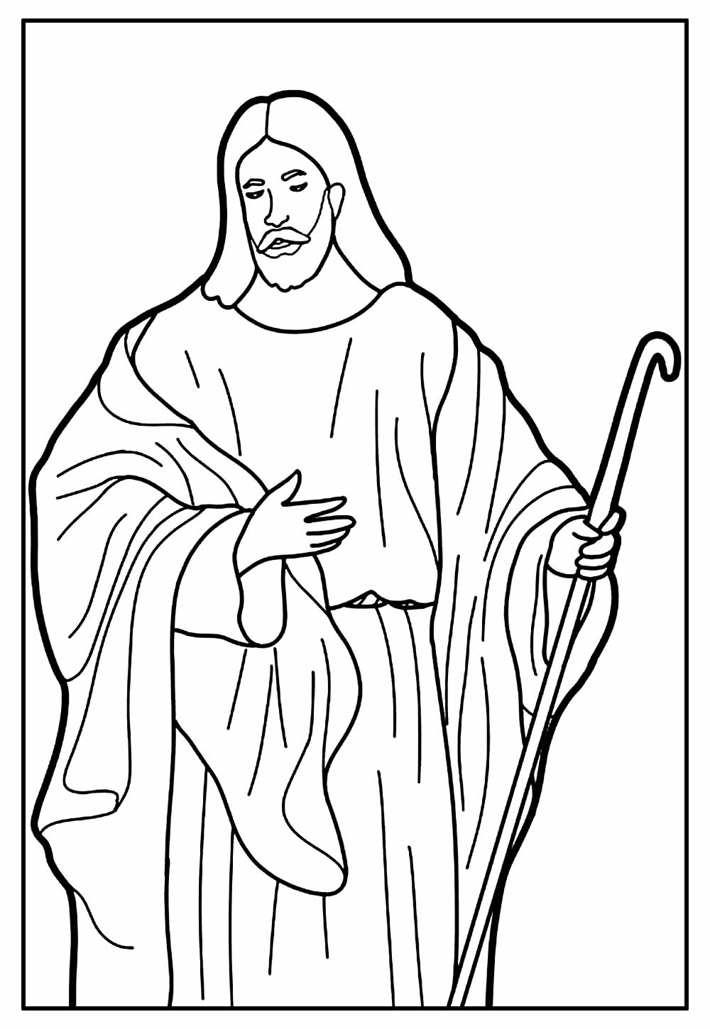 Desenho de Jesus Cristo para colorir