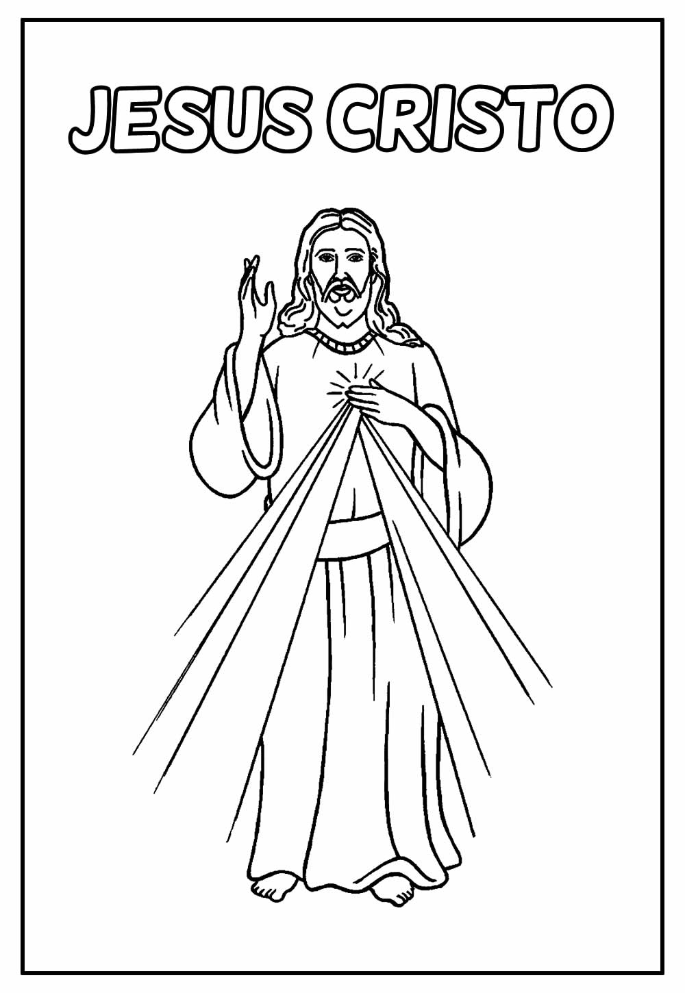 Desenho Educativo de Jesus Cristo para colorir