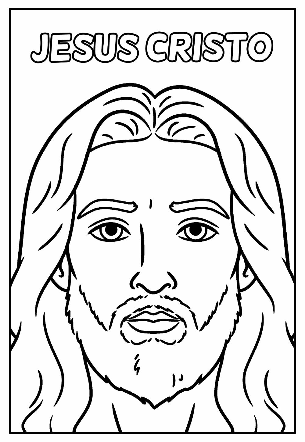 Desenho de Jesus Cristo para colorir