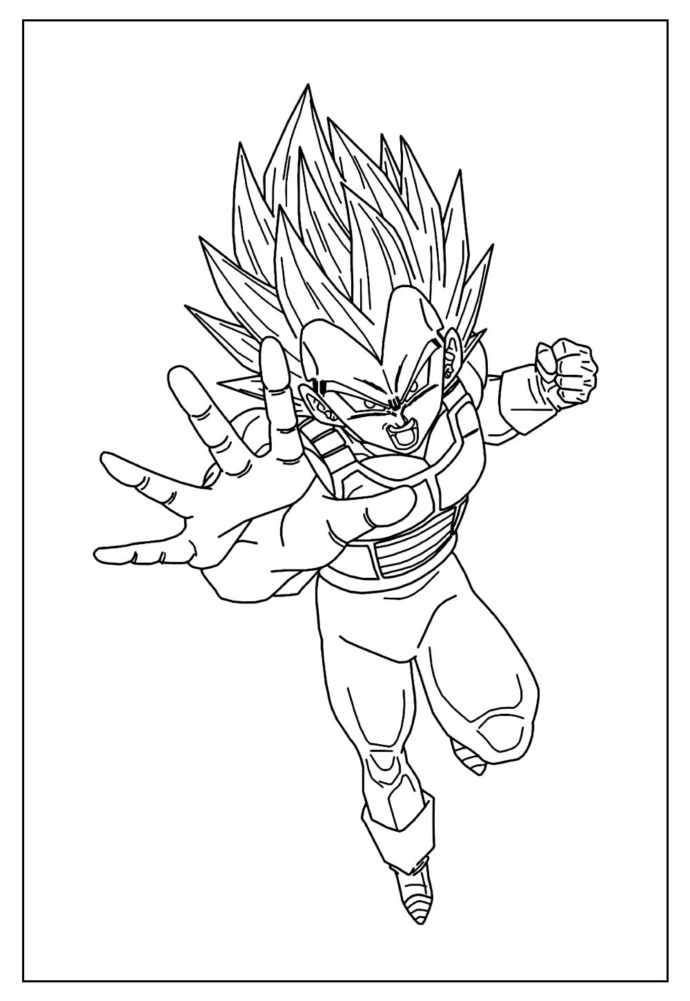 Desenhos fáceis para colorir Dragon Ball Z 39