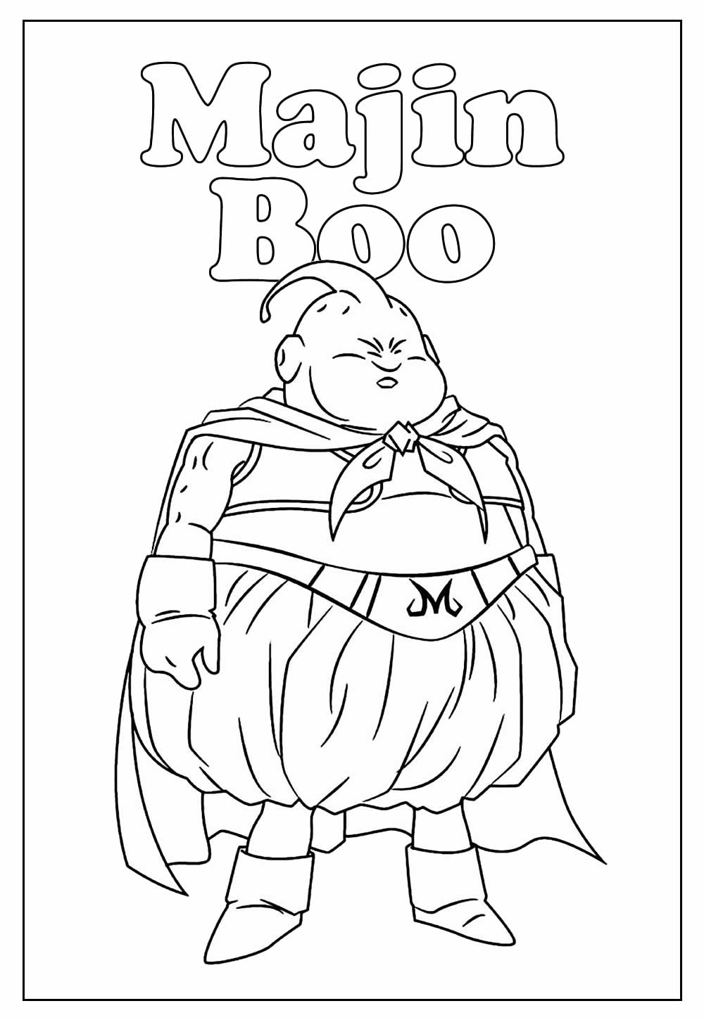 Desenhos do Majin Boo para Colorir e Imprimir