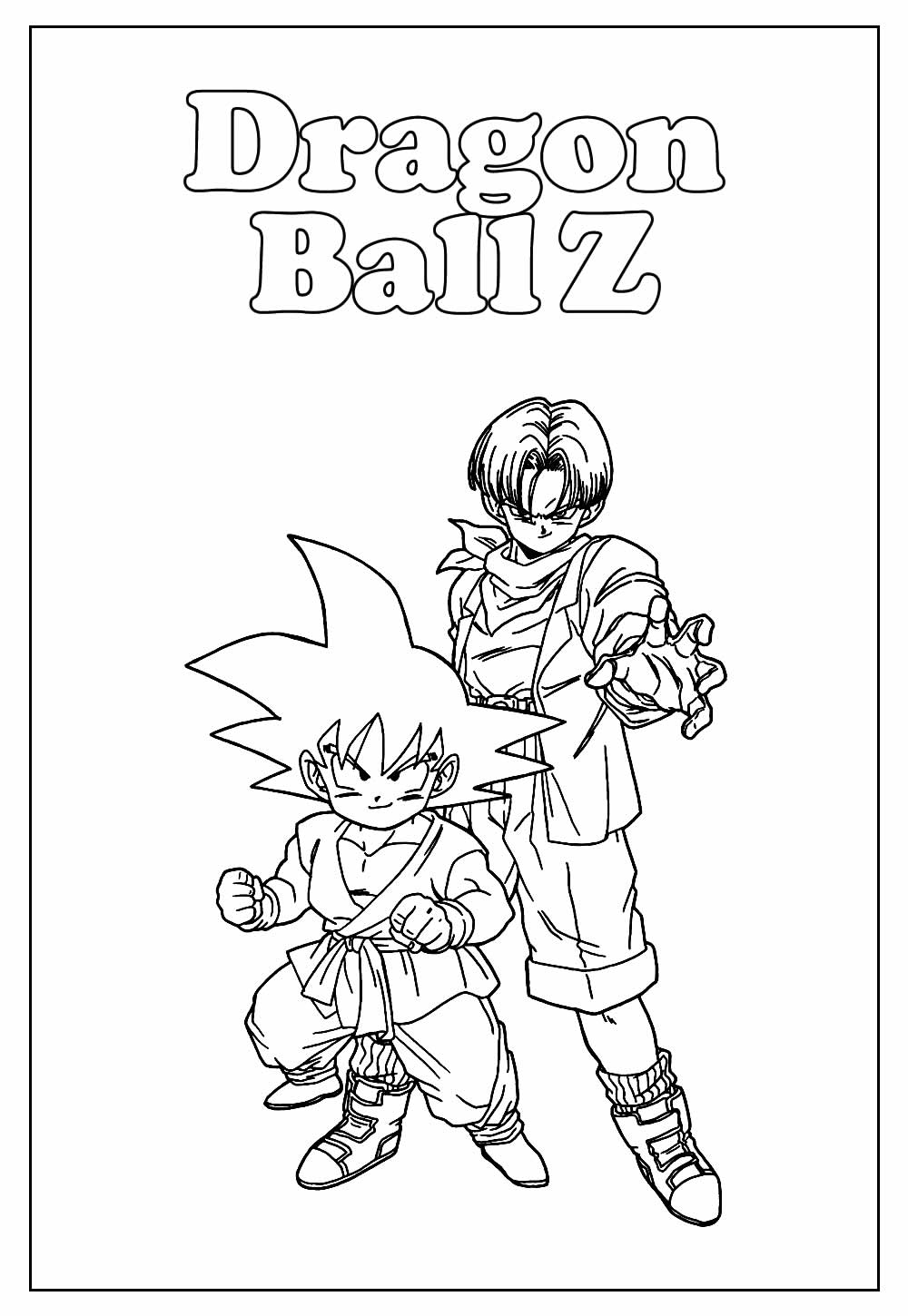 Desenhos educativos dragon ball vamos pintar - Desenhos Educativos