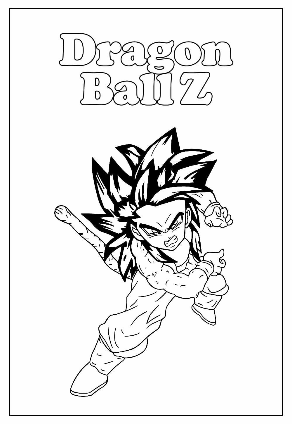 Desenhos Para Pintar e Colorir Dragon Ball Z - Imprimir Desenho 058