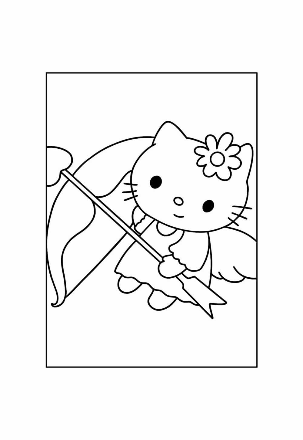 Desenho de Hello Kitty para pintar