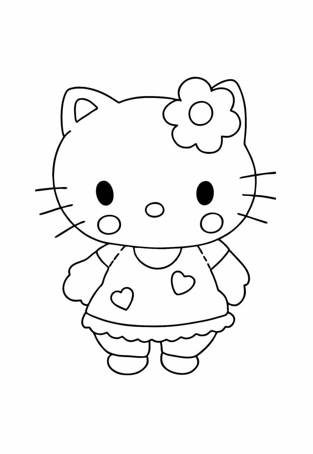 Desenho de Hello Kitty para colorir