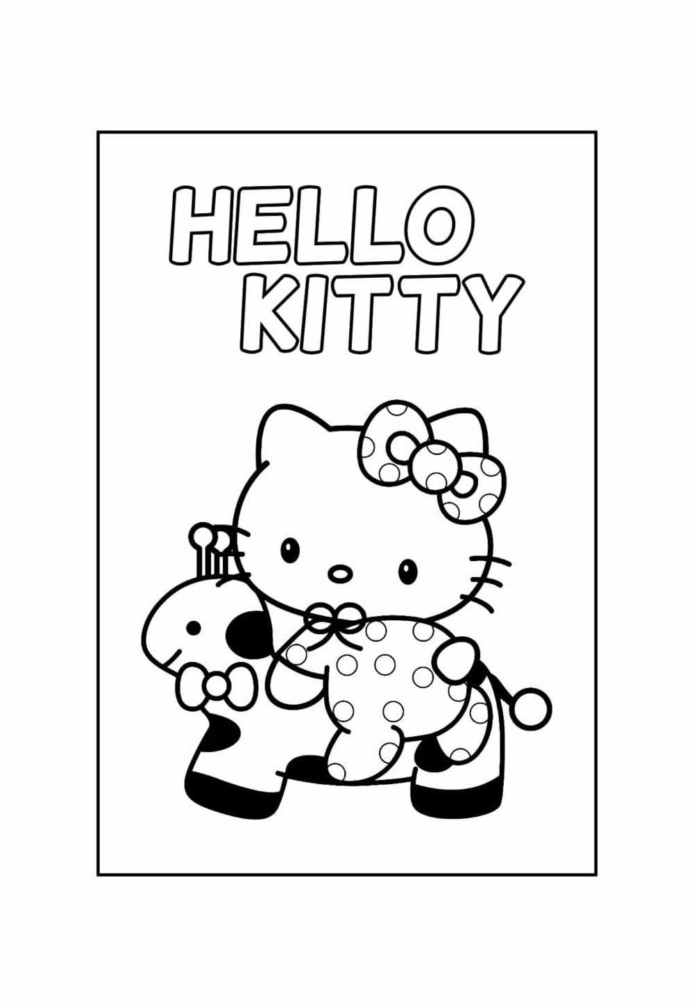 Desenho da Hello Kitty para colorir