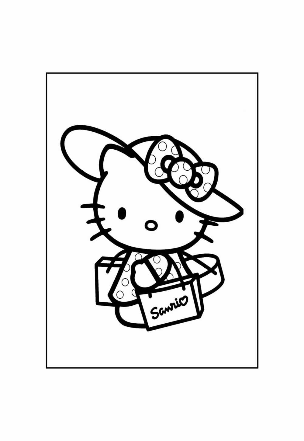 Desenho de Hello Kitty para colorir