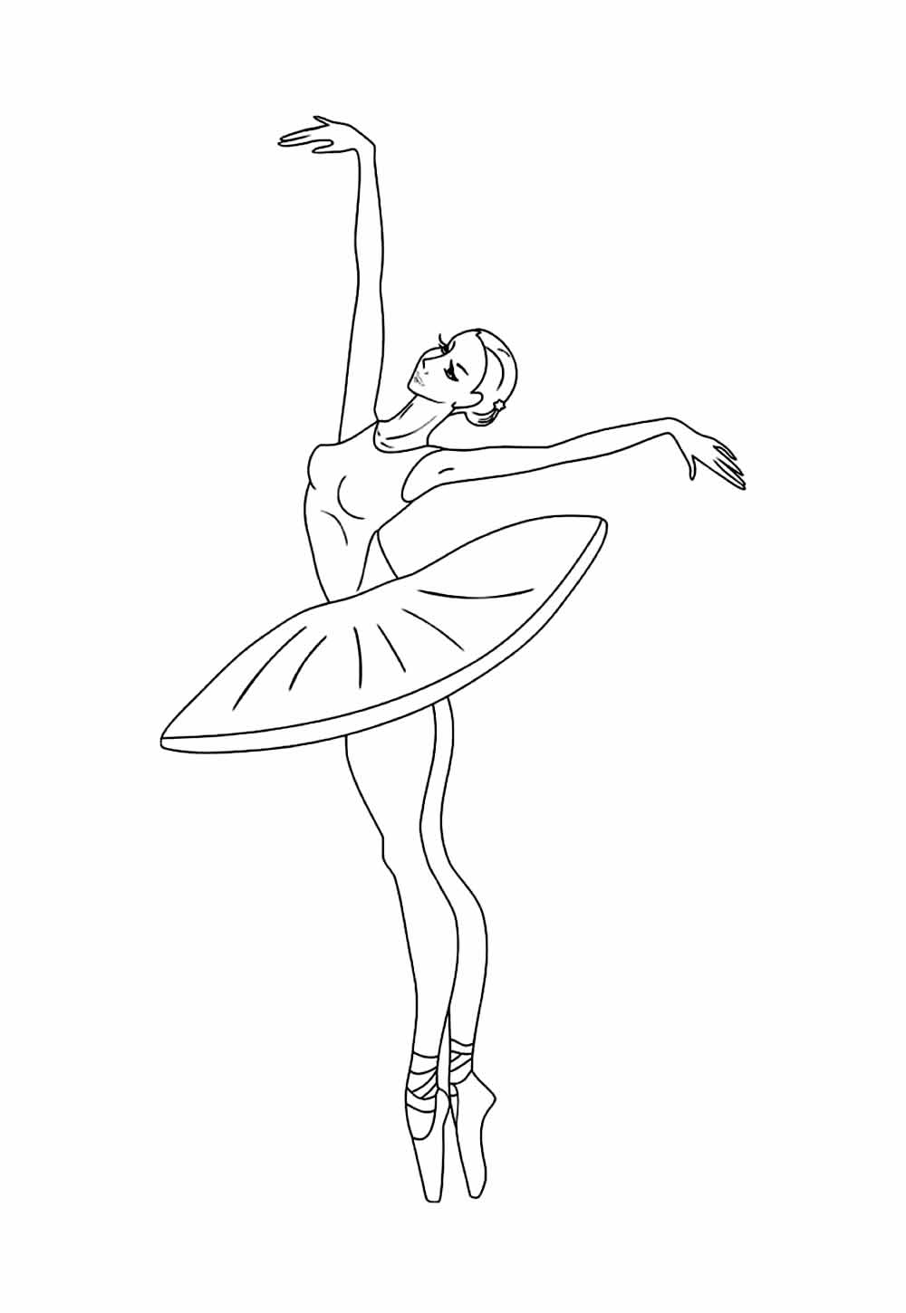 Desenho de Bailarina para pintar