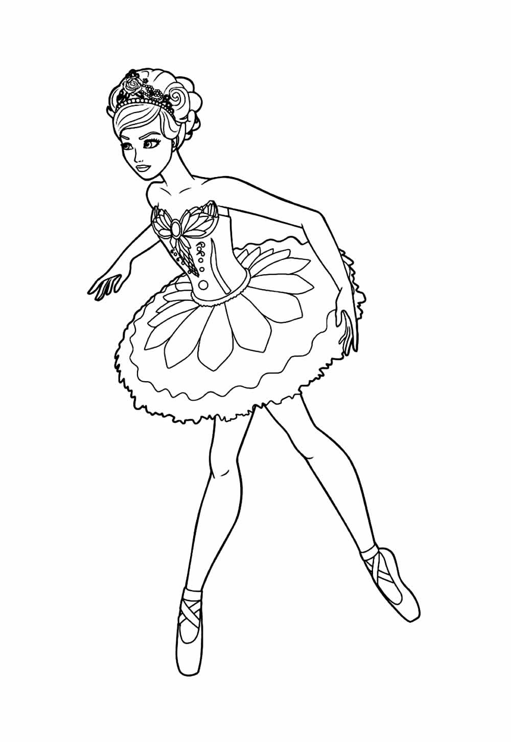 Desenho para colorir de Bailarina