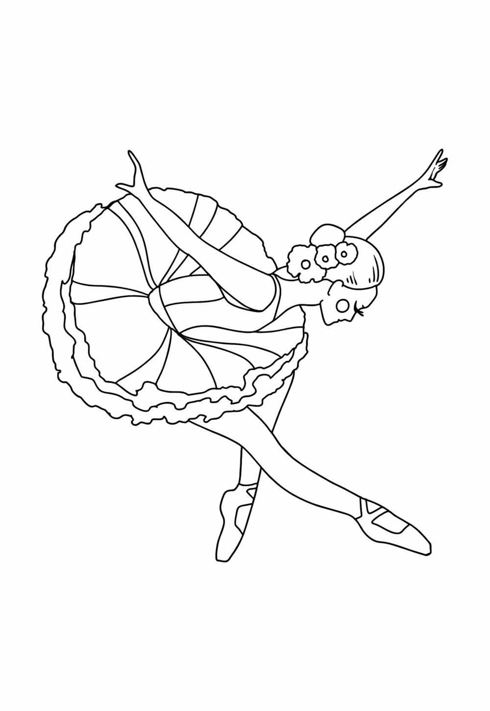 Desenho de Bailarina para colorir