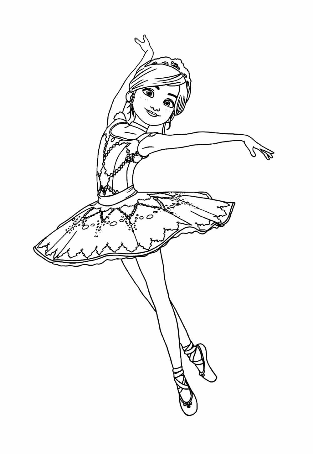 Bailarina para colorir