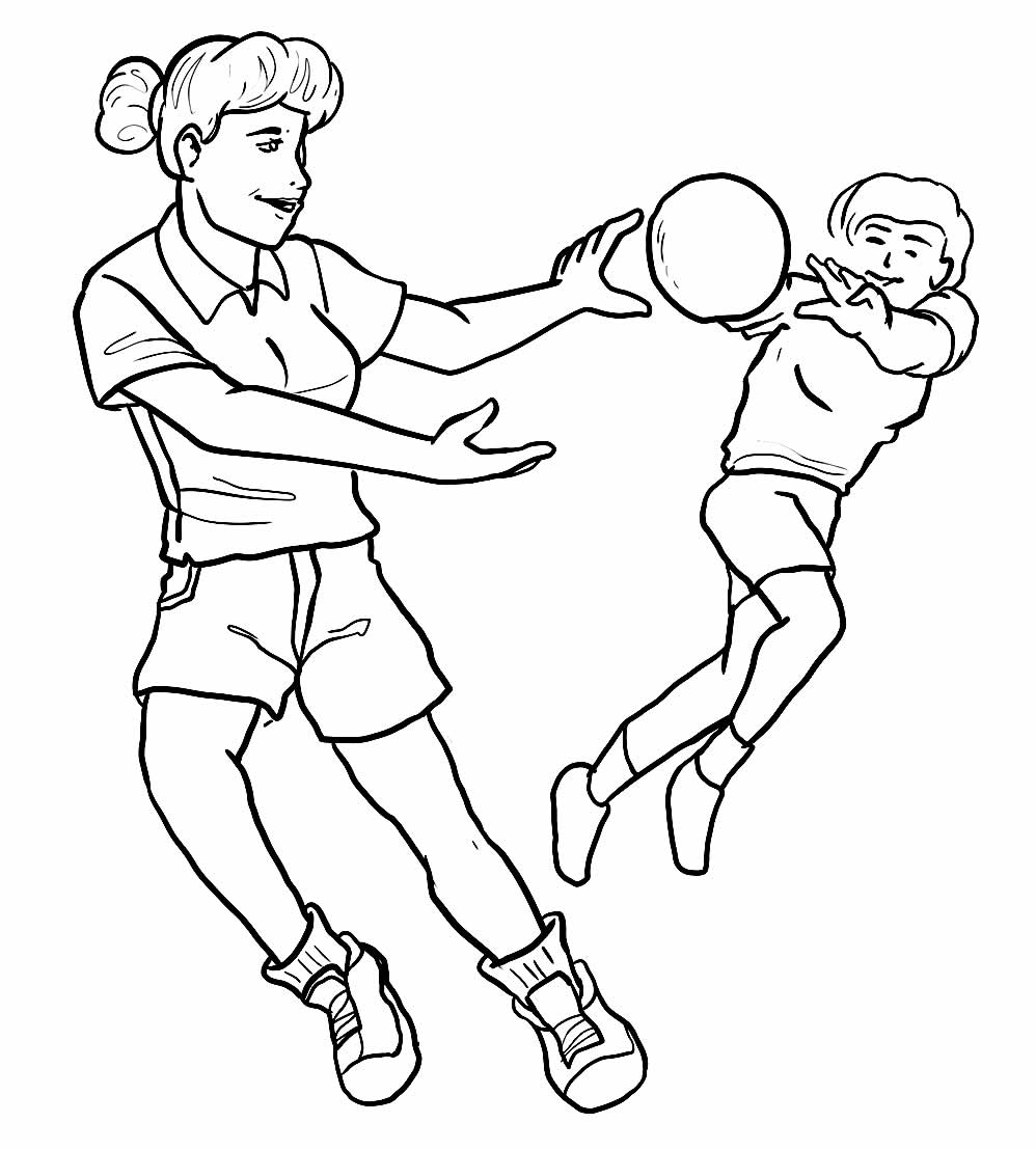 Desenho de Handebol para colorir