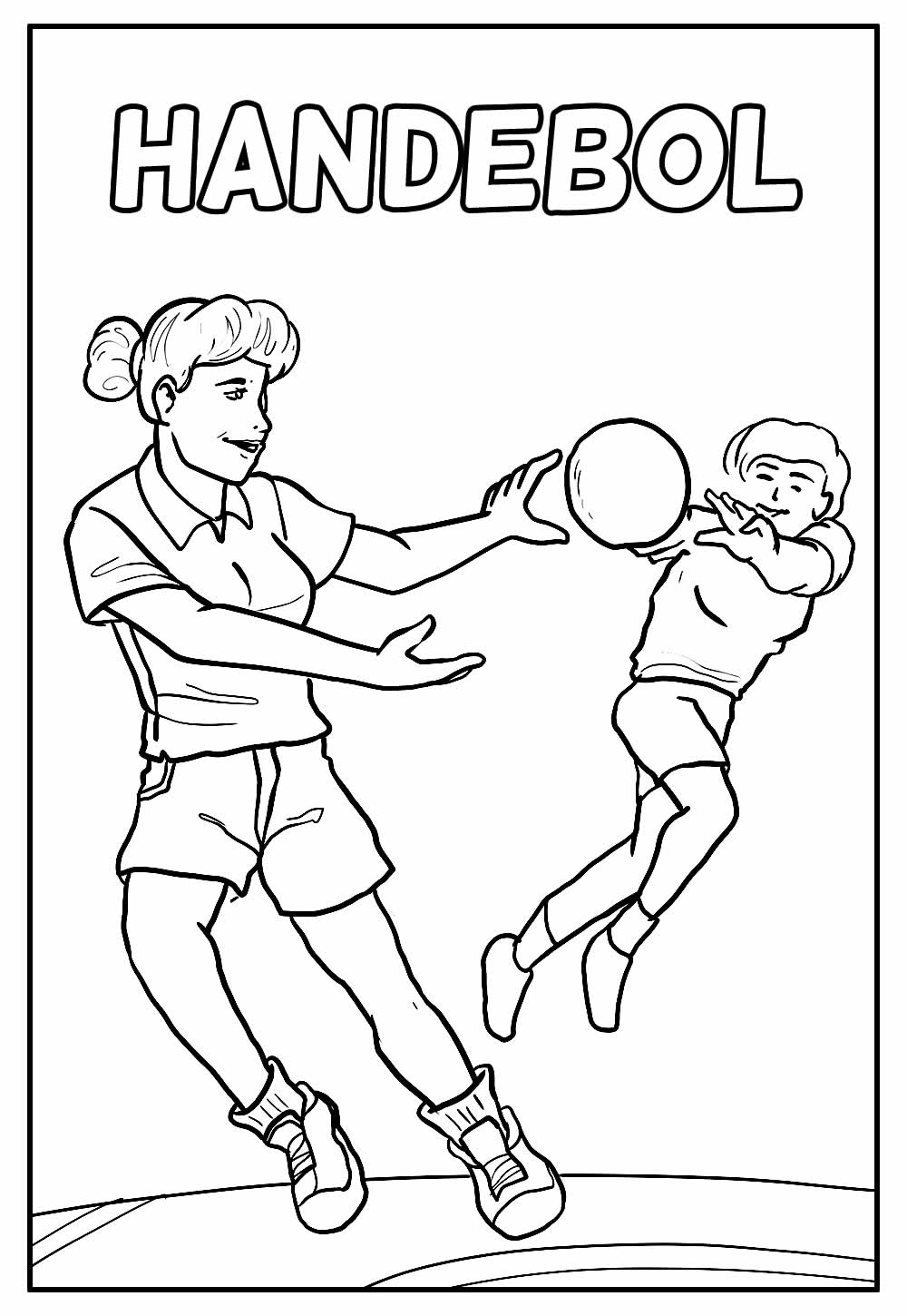 Desenho Educativo de Handebol