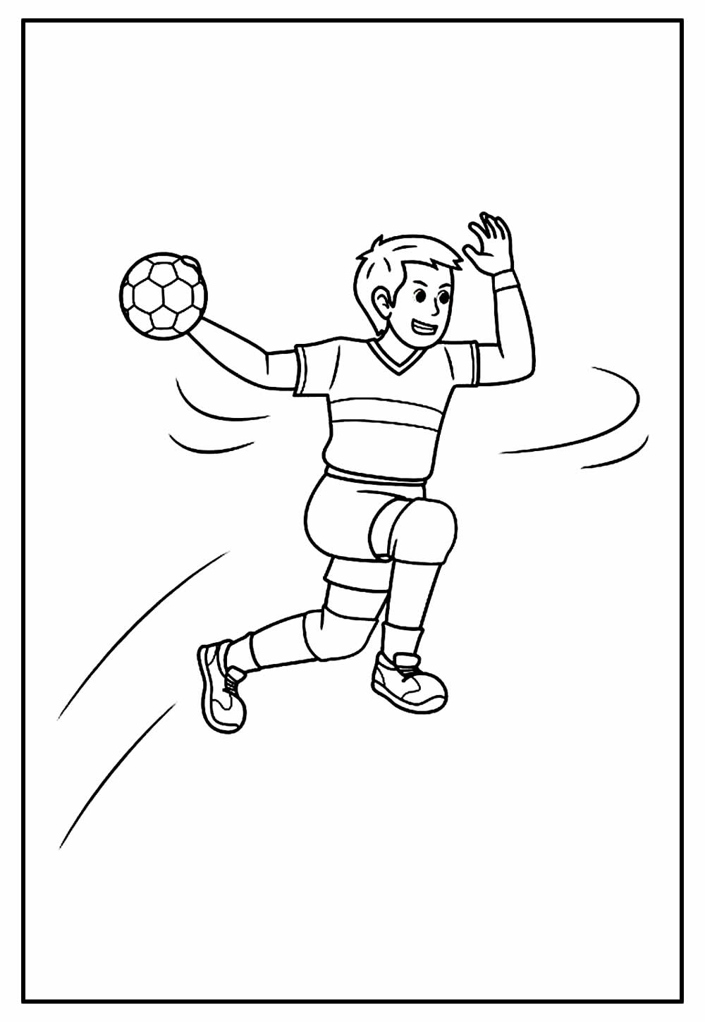 Desenho de Handebol para pintar