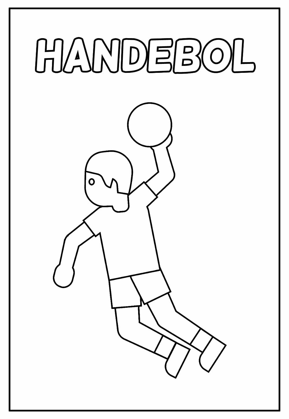 Imagem Educativa de Handebol para colorir