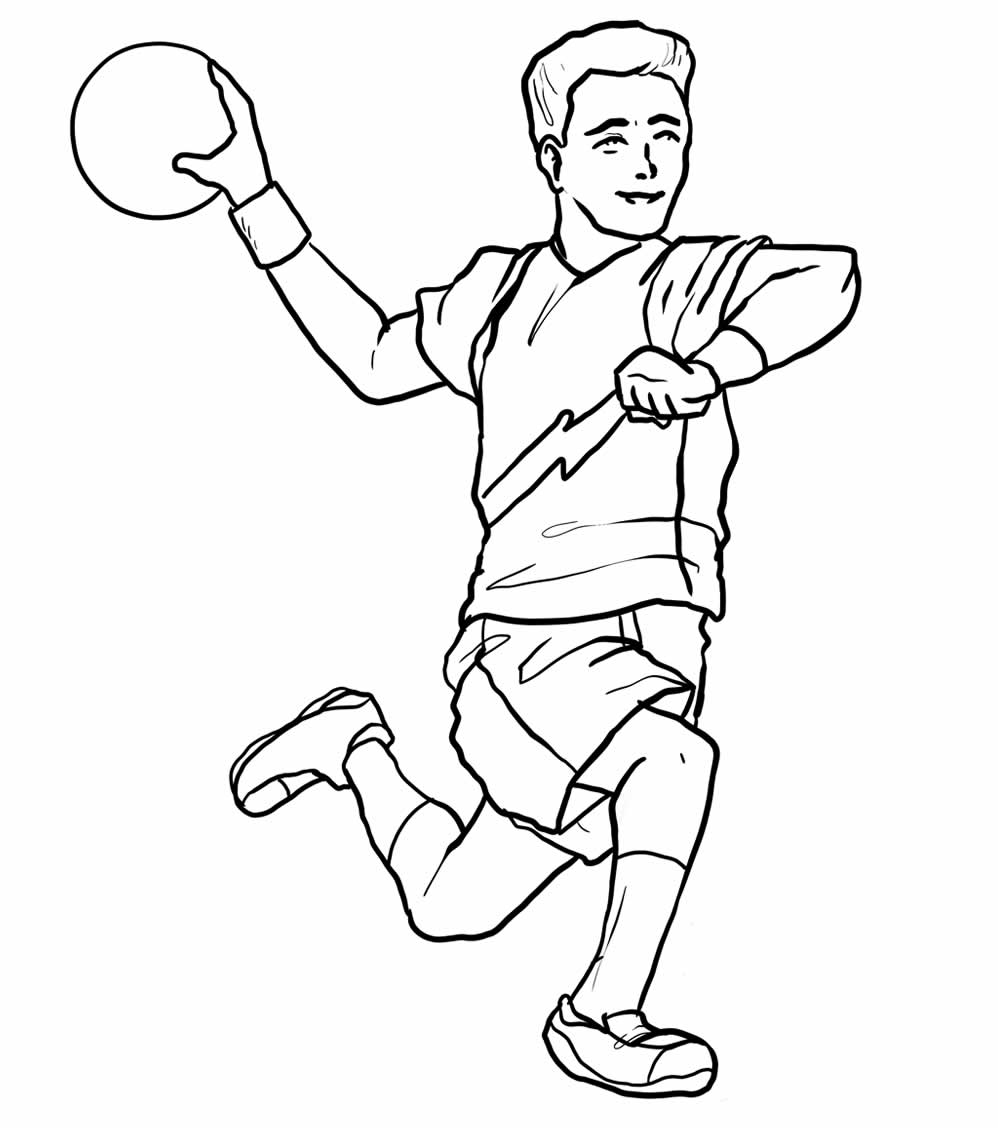 Colorir Desenho de Handebol