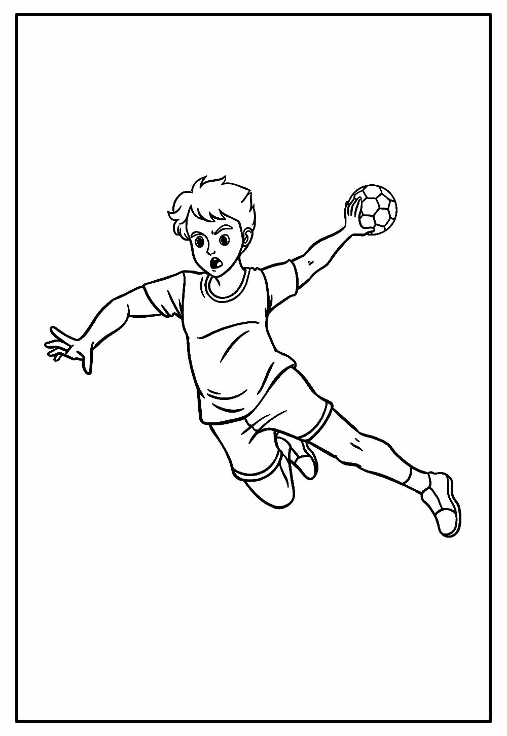 Desenho de Handebol para colorir