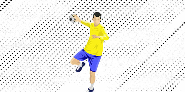 Desenhos de Handebol para imprimir e colorir