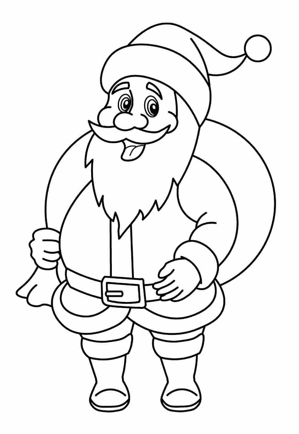 Desenho para imprimir e colorir de Papai Noel