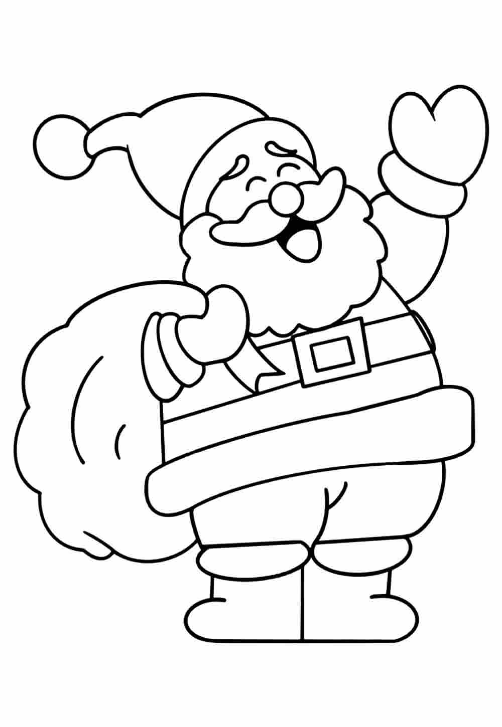 Desenho de Papai Noel para pintar
